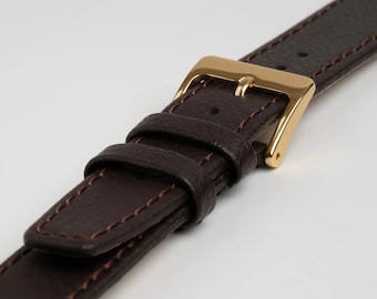 Brown XXXL Extra Long Leather Watch Strap 18mm, 20mm, 22mm, 24mm
