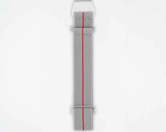 Correa elástica gris y roja para reloj, ParaFlex, pieza única, 20 mm, 22 mm