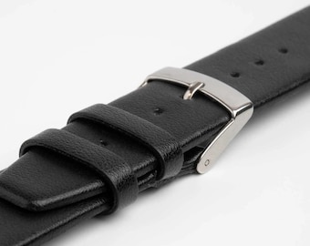 Black Eco-Friendly Apple Fibre Watch Strap | Vegan | 16-20mm