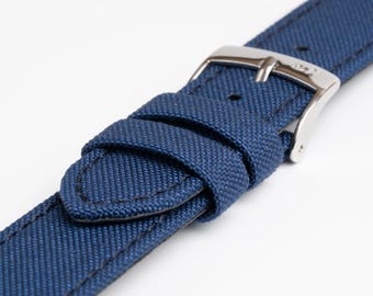Morellato Cordura Blue Watch Strap 18mm, 20mm, 22mm, Blue, Fabric, Waterproof