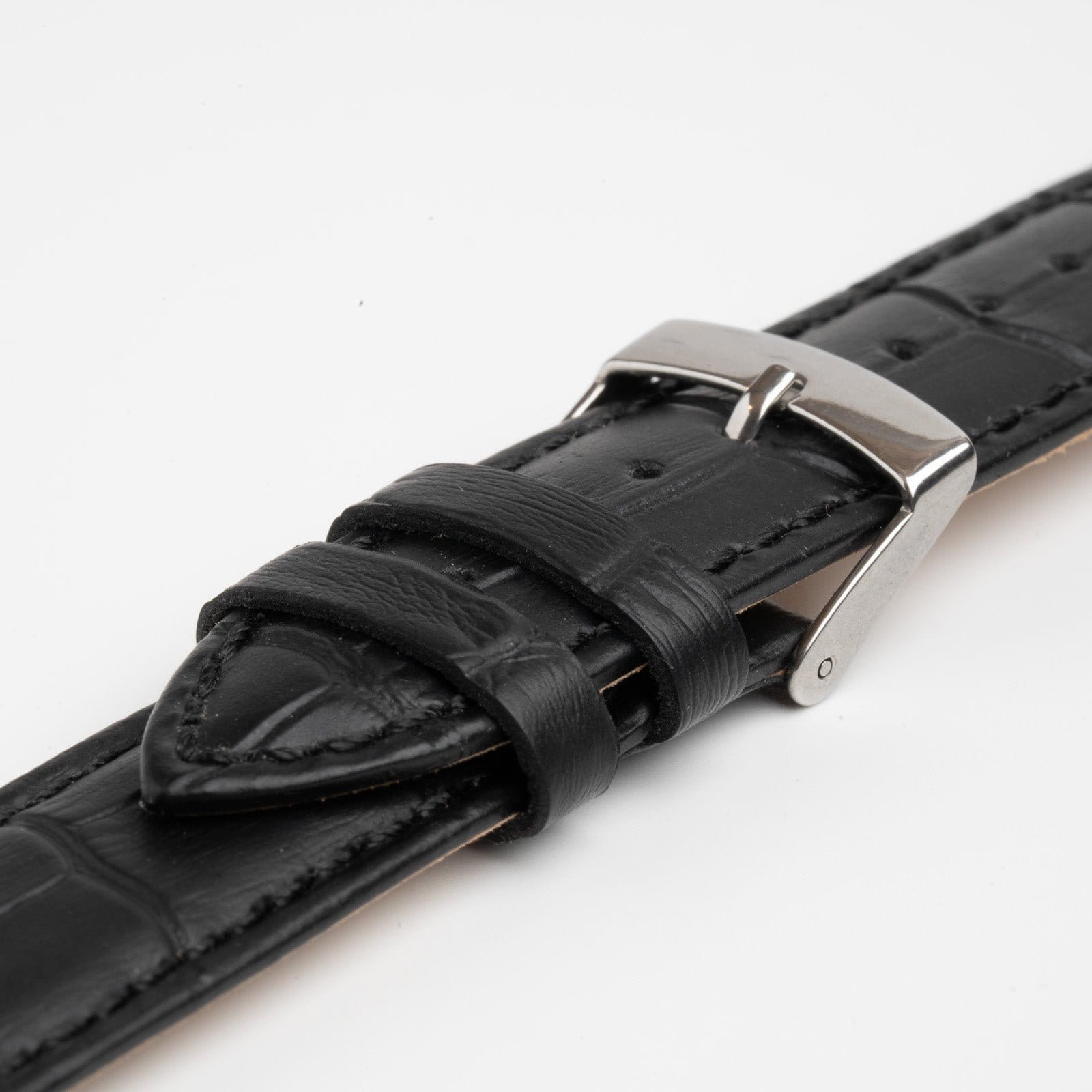 Black Alligator Grain Quick Release Strap