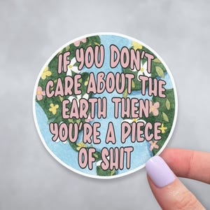 Environmentalist Sticker | Save the Earth Decal | Conservation Gift | Eco Activist Laptop, Water Bottle Sticker | Snarky Nature Lover Decal