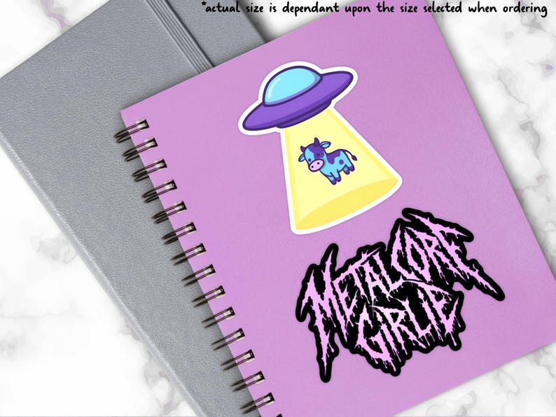 Metalcore Girlie Sticker | Matte Vinyl Sticker | Cute Metal Music Decal | Gift for Metalheads | Pink Metal Band Font Laptop, Notebook Decal image 3