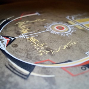 Handmade Deer Hide Medicine Drum: Painted Healing Symbol, 45cm Shamanic Drum