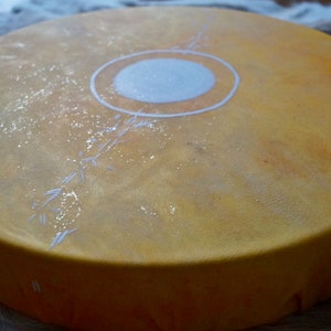 White Sun Medicine Drum: Yellow Goat Rawhide Shaman Healing Drum