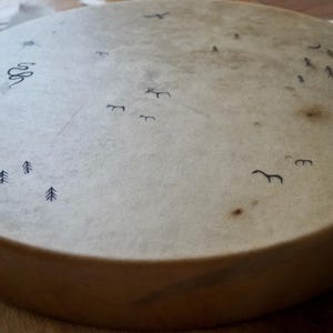 Medicine Deer Drum, custom made deer drum, original shamanic drum, drum natural painted, highest quality raw hide unique, shaman drum deer