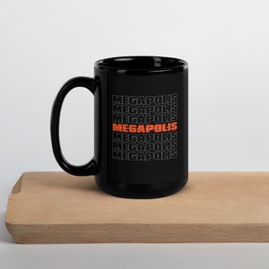 Black Glossy Mug "Megapolis"