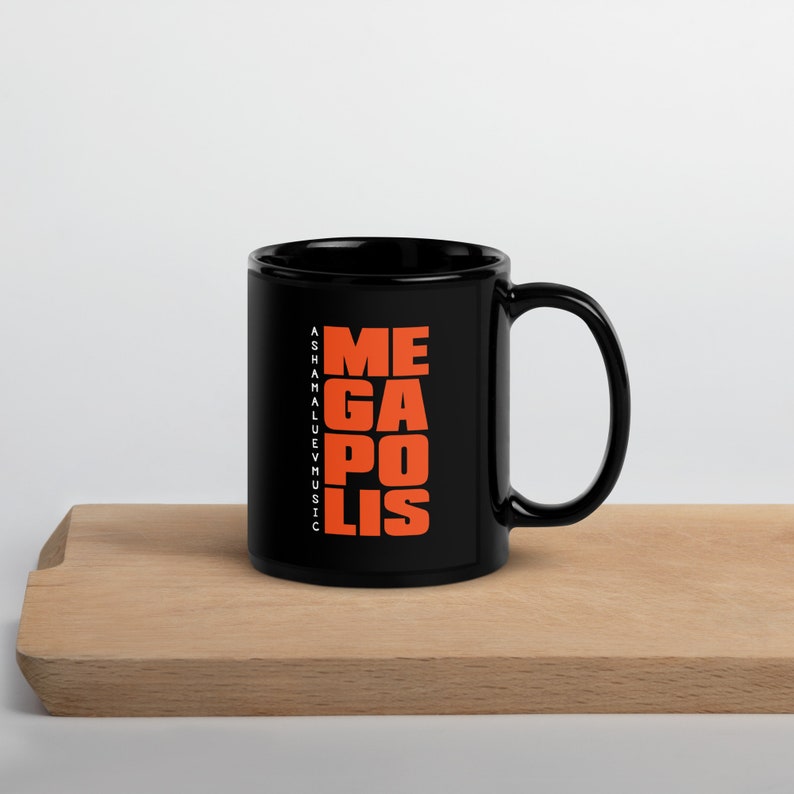 Black Glossy Mug "Megapolis" II