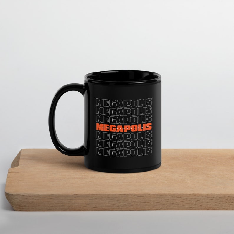 Black Glossy Mug "Megapolis"