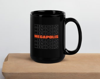 Black Glossy Mug "Megapolis"