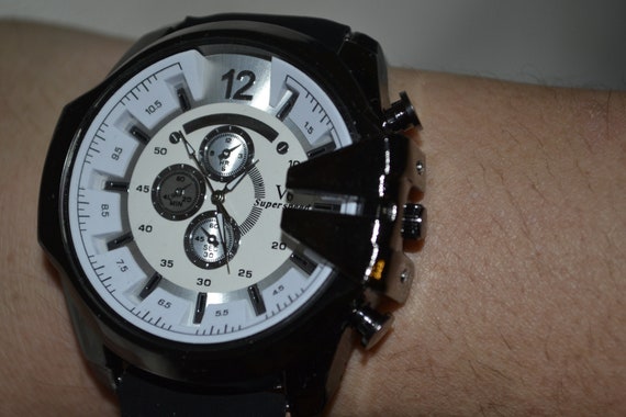 Reloj de marca superior Reloj con esfera enorme XXL Super deportivo Reloj increible con esfera grande de 5 50 cm Etsy Espana