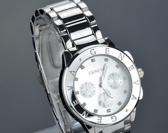 Brand Watch Women's Watch Heavy Design Silver Wristwatch