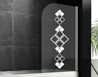 ORNAMENT bathroom wall sticker , Shower screen stickers, Bathroom vinyl wall art decal , WATERPROOF batroom stickers  D17