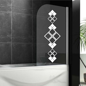 ORNAMENT bathroom wall sticker , Shower screen stickers, Bathroom vinyl wall art decal , WATERPROOF batroom stickers  D17