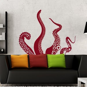 Kraken / Octopus Tentacles Vinyl Wall Decal - Choose Any Color Wall Sticker , Modern wall Art, Sea life wall decal, Huge size available D6