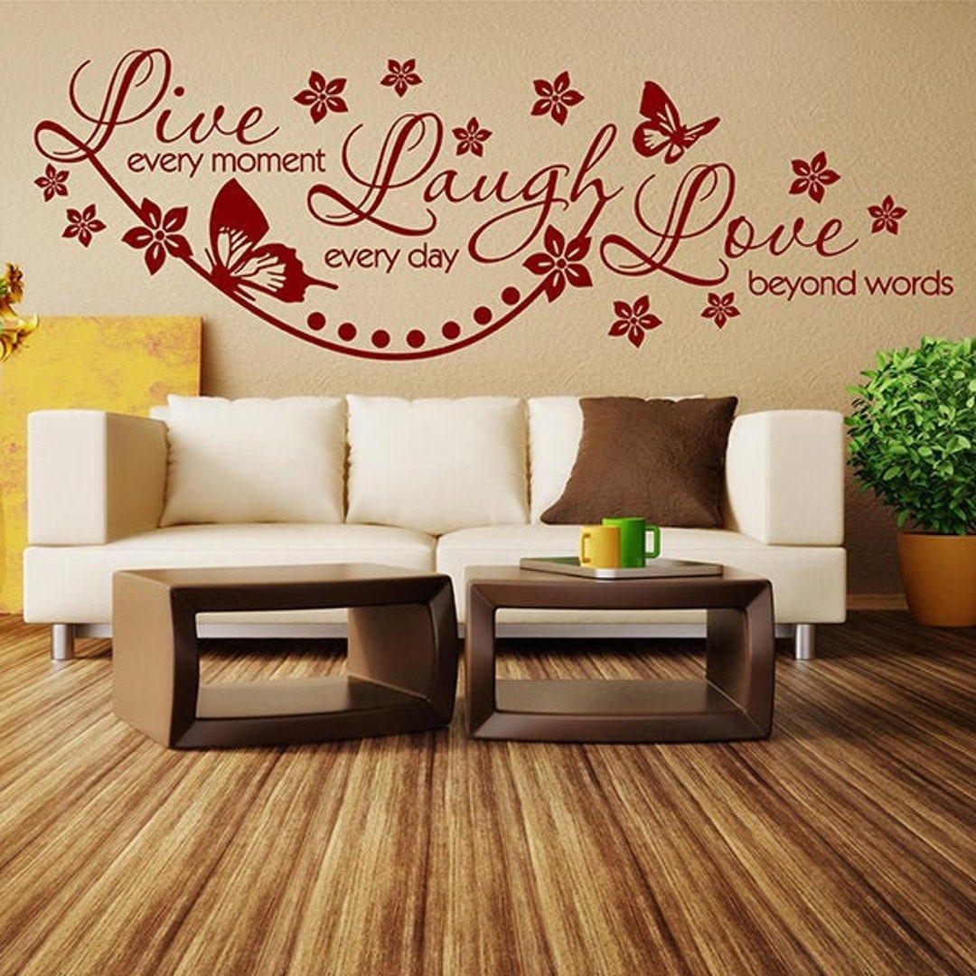 Live Laugh Love Wall Decal: Modern Vinyl Art Stickers - Etsy