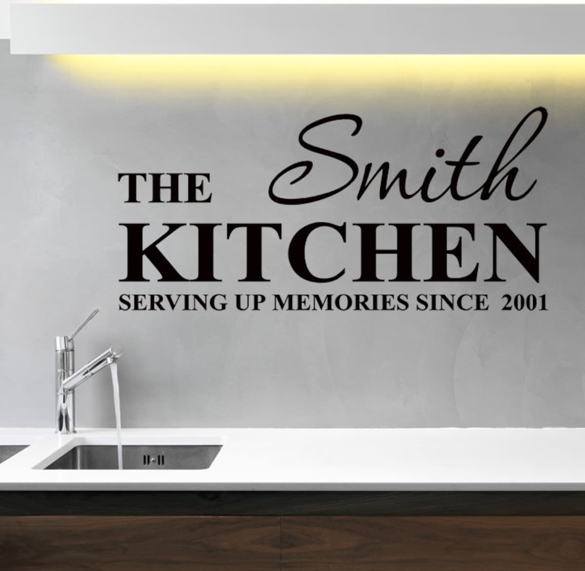PERSONALISED Family Kitchen Wall Sticker. Custom Kitchen Wall | Etsy