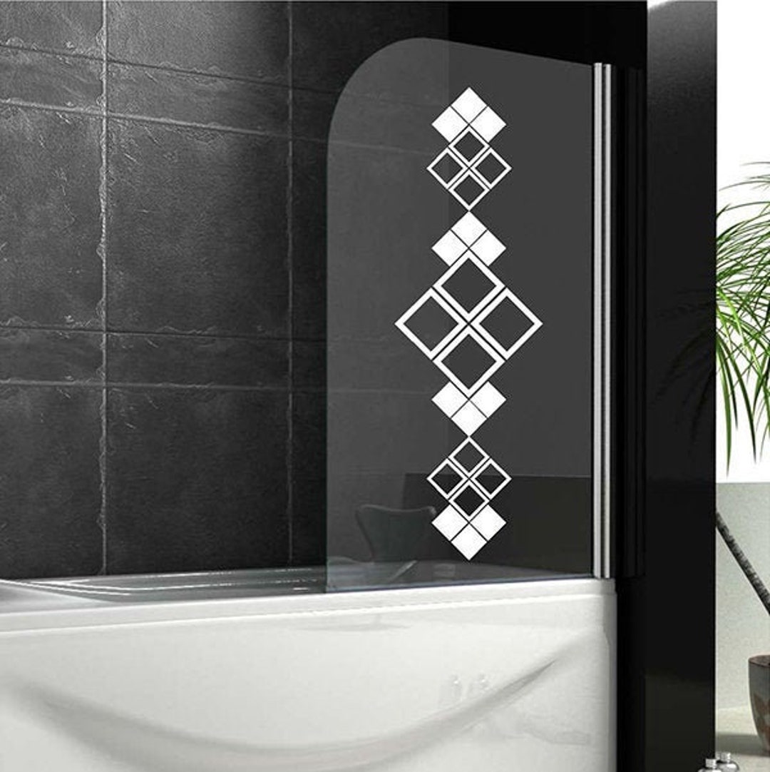 ORNAMENT Bathroom Wall Sticker , Shower Screen Stickers, Bathroom Vinyl