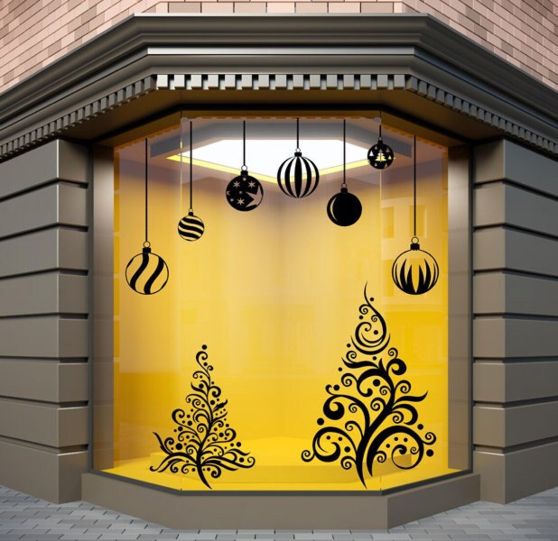 CHRISTMAS Window Stickers. XMAS Tree Wall Stickers. Christmas Etsy UK