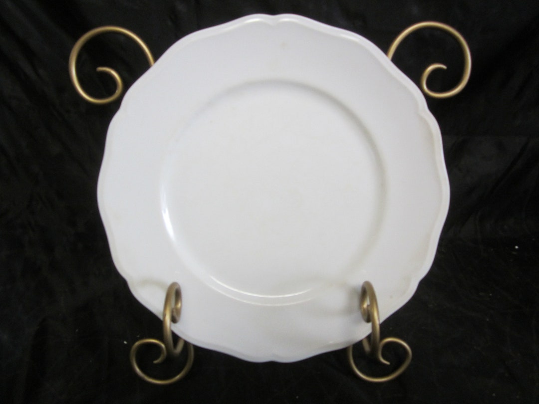 Vtg 80 s DRESS WHITE COLLECTION Dinner Plate 10 5 Porcelain Ware ladies-i-love-the-80-s-dress-1980s-hen-festival-fancy-dress-costume