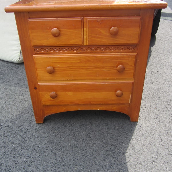 Wood Nightstand Etsy