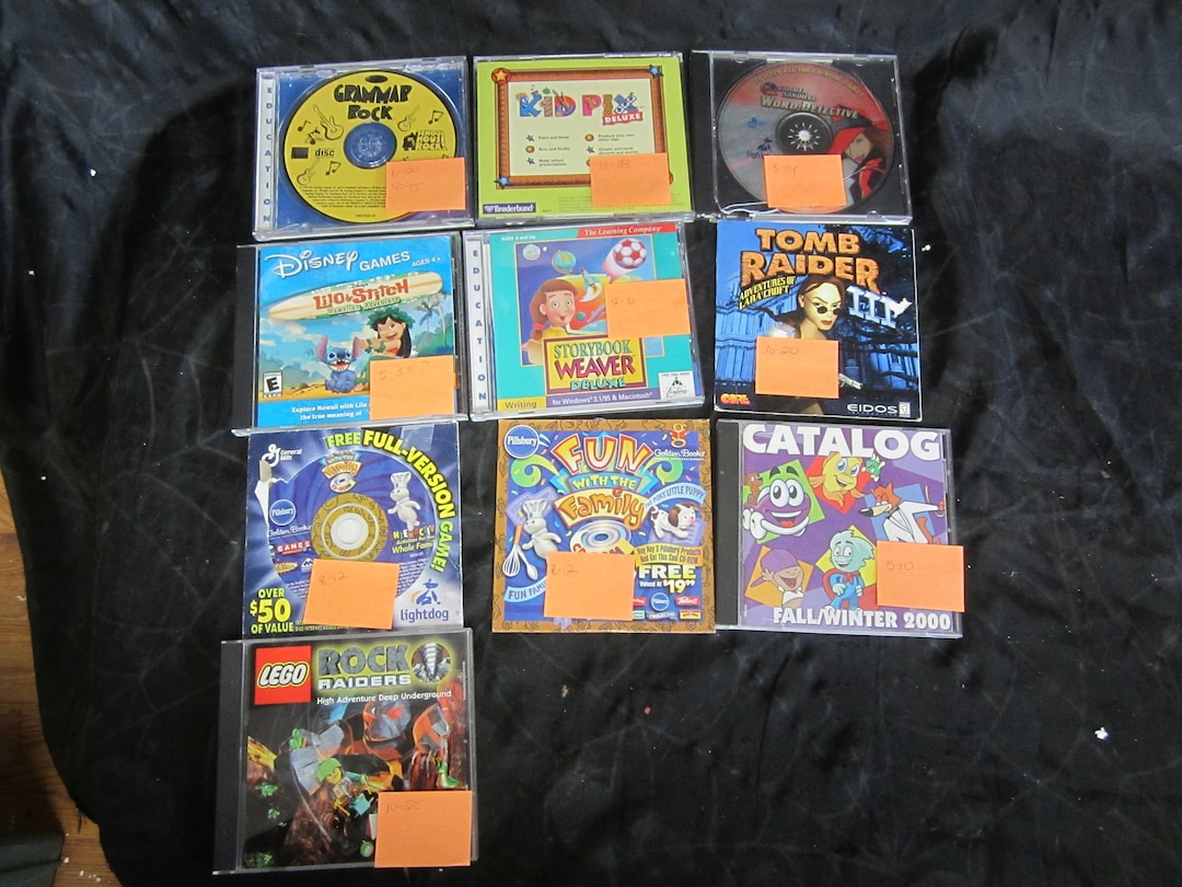 CDROM PC Games, Different Games, Some Vintage 10ea Etsy