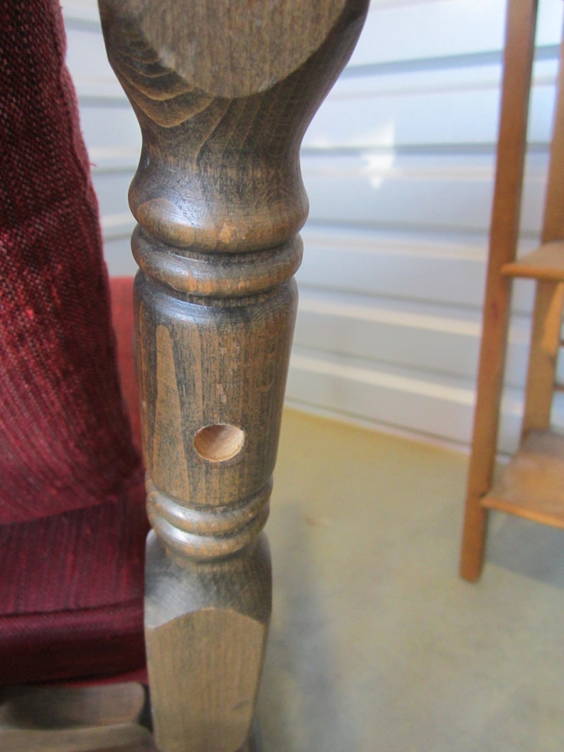 Vtg 30's40's Turned, Chunky Spindle ROCKER, W/wire Spring Seat, PICK