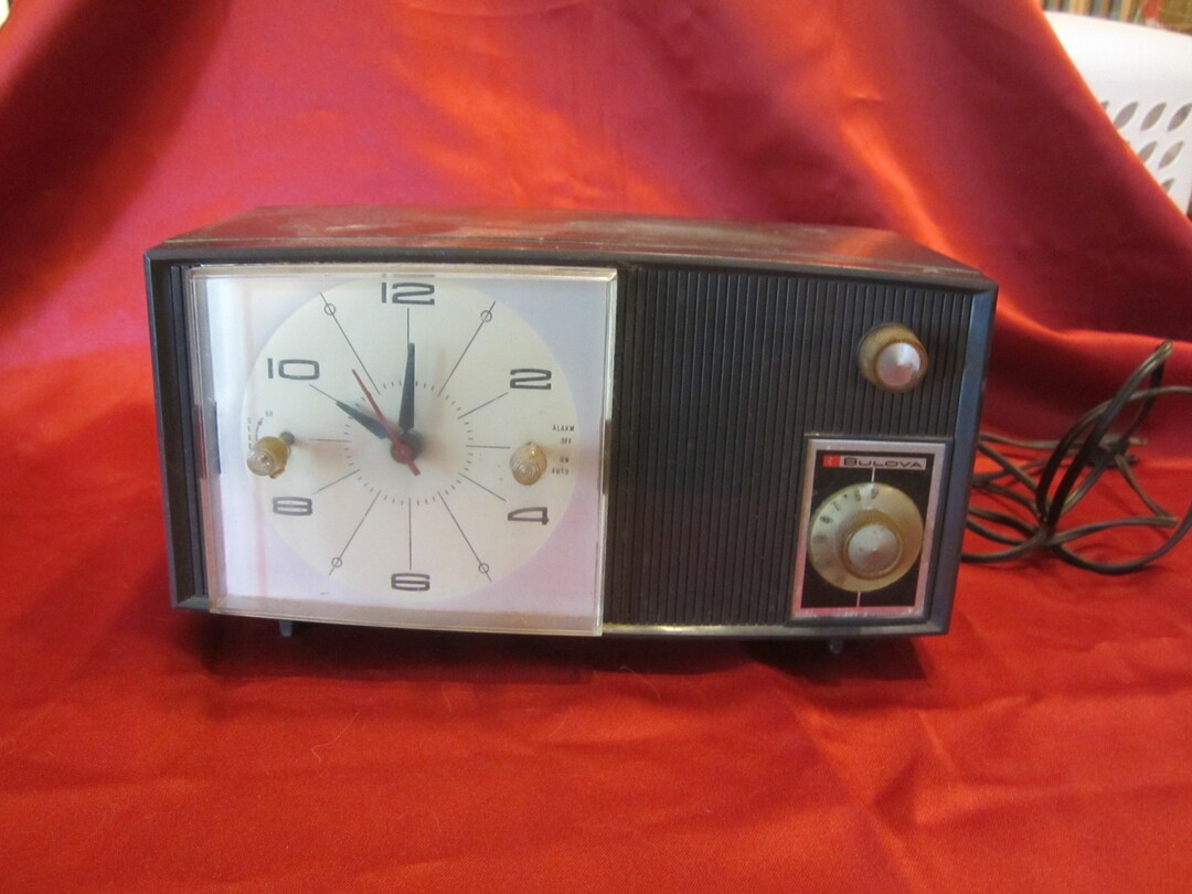 Rare Vtg 60's BULOVA CLOCK RADIO 600 Series Etsy