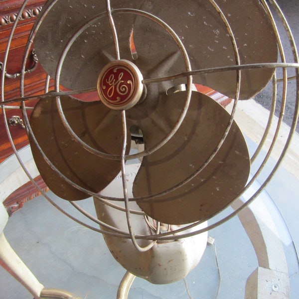 Vtg GE Metal Fan, CAT# 14s125, Stand Up or Wall Mount
