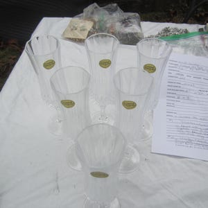 Vtg Crystal Stemware Champagne Glasses, Cristal D&#39;Arques France