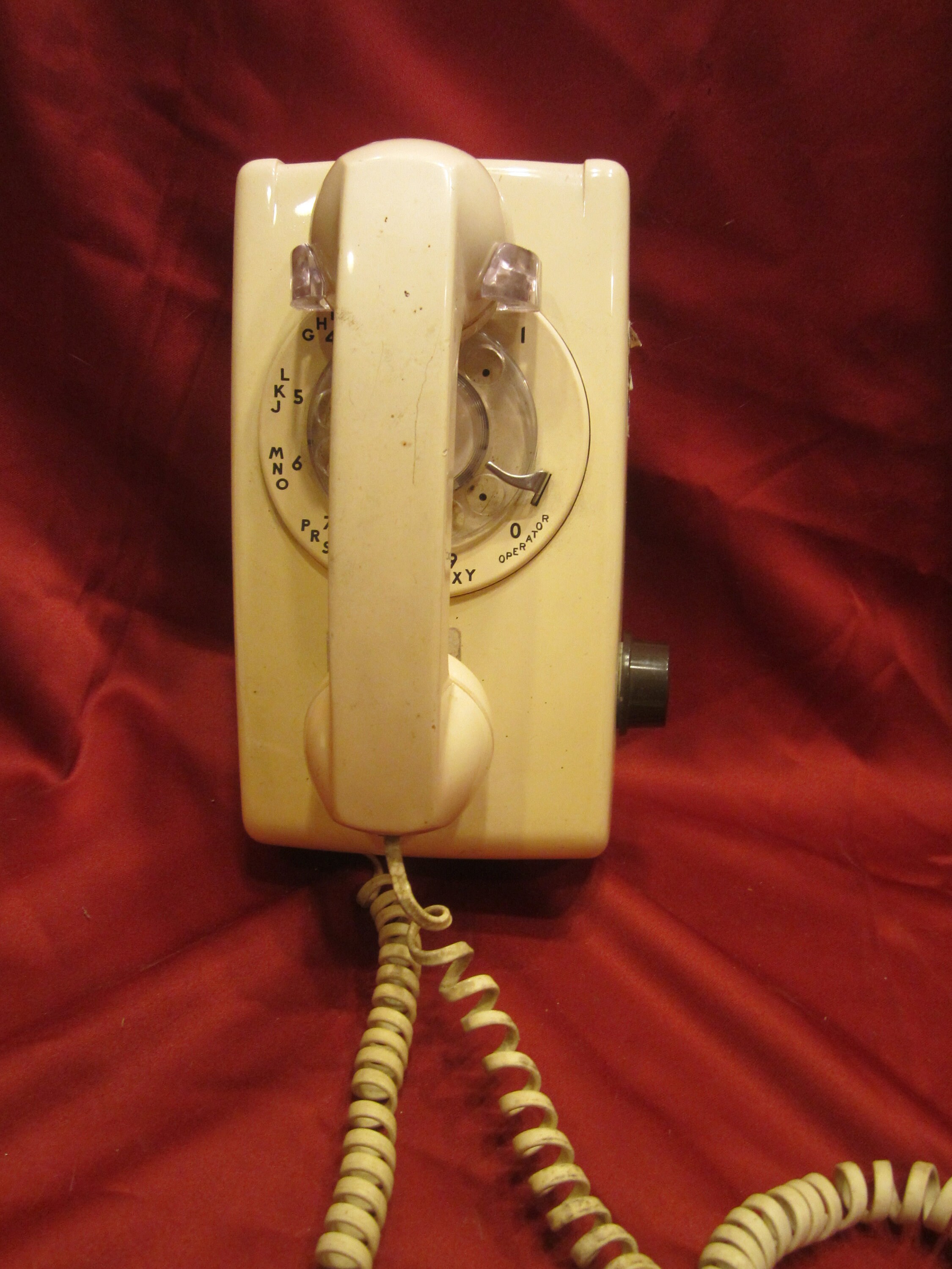 Vtg WESTERN ELECTRIC WALL Mount Rotary Phone, Almond, Model Cs554bmp Etsy