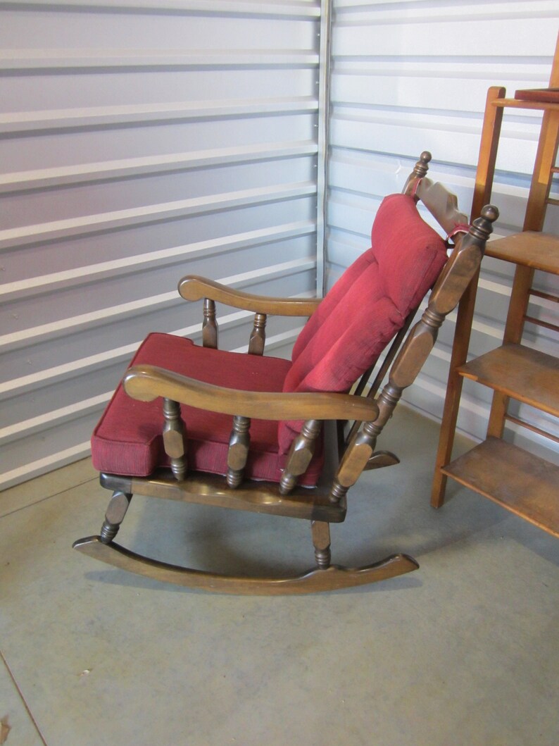 Vtg 30's-40's Turned, Chunky Spindle ROCKER, W/wire Spring Seat, PICK ...
