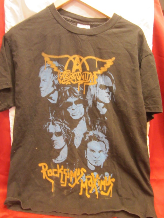 Vtg 2002 AEROSMITH shirt, Black, Lg, Rocksimus Max