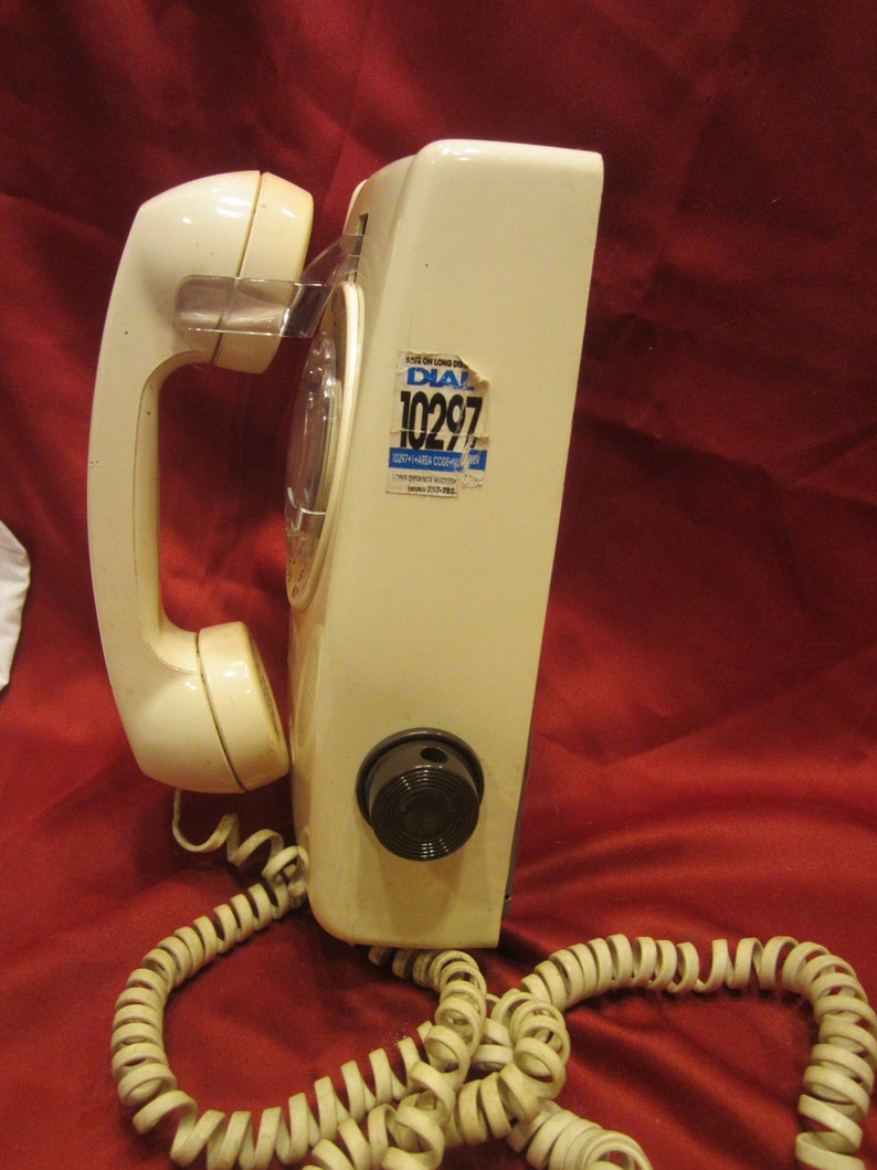 Vtg WESTERN ELECTRIC WALL Mount Rotary Phone, Almond, Model Cs554bmp Etsy