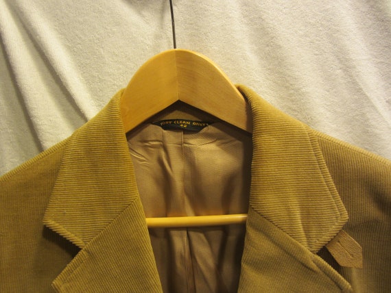 RETRO 70'S HAGGAR USA, Corduroy Blazer, Tan, Size… - image 2