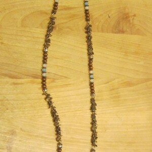 LOFT/ANN TAYLOR Necklace, wood, plastic, metal Beads, 37&quot; long