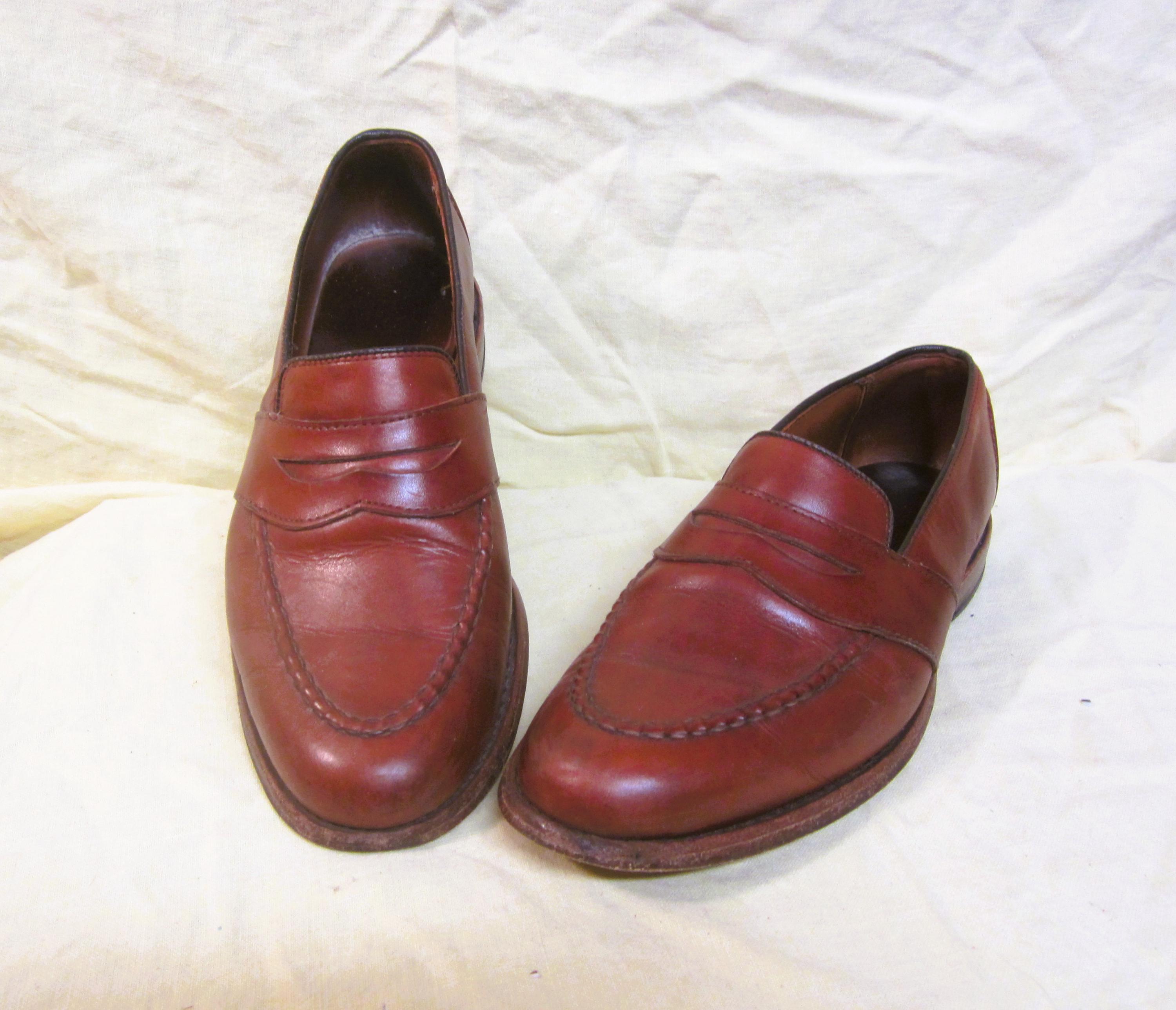 Allen Edmonds Randolph Style Dress Shoe, Cognac Brown, 9.5D 