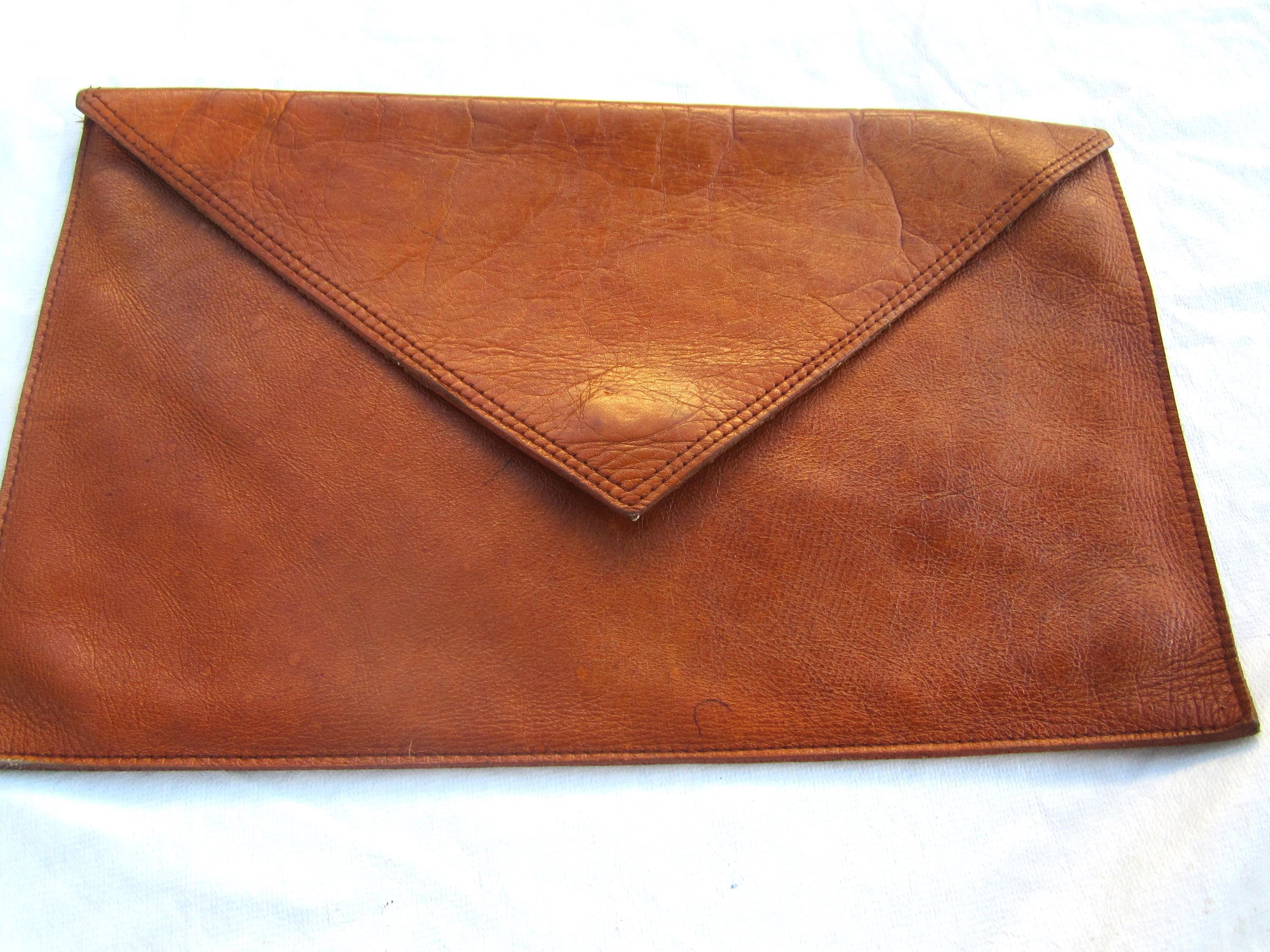 Vtg La Caranda Leather Small Portfolio Bag, Made in Brazil