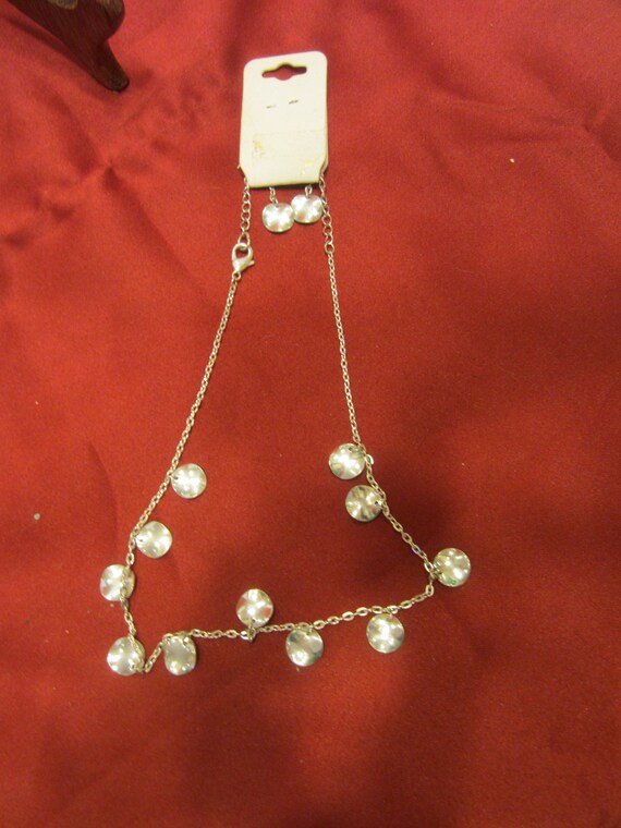 Vtg Necklace & Earring set by Andante, Silver tone - image 3