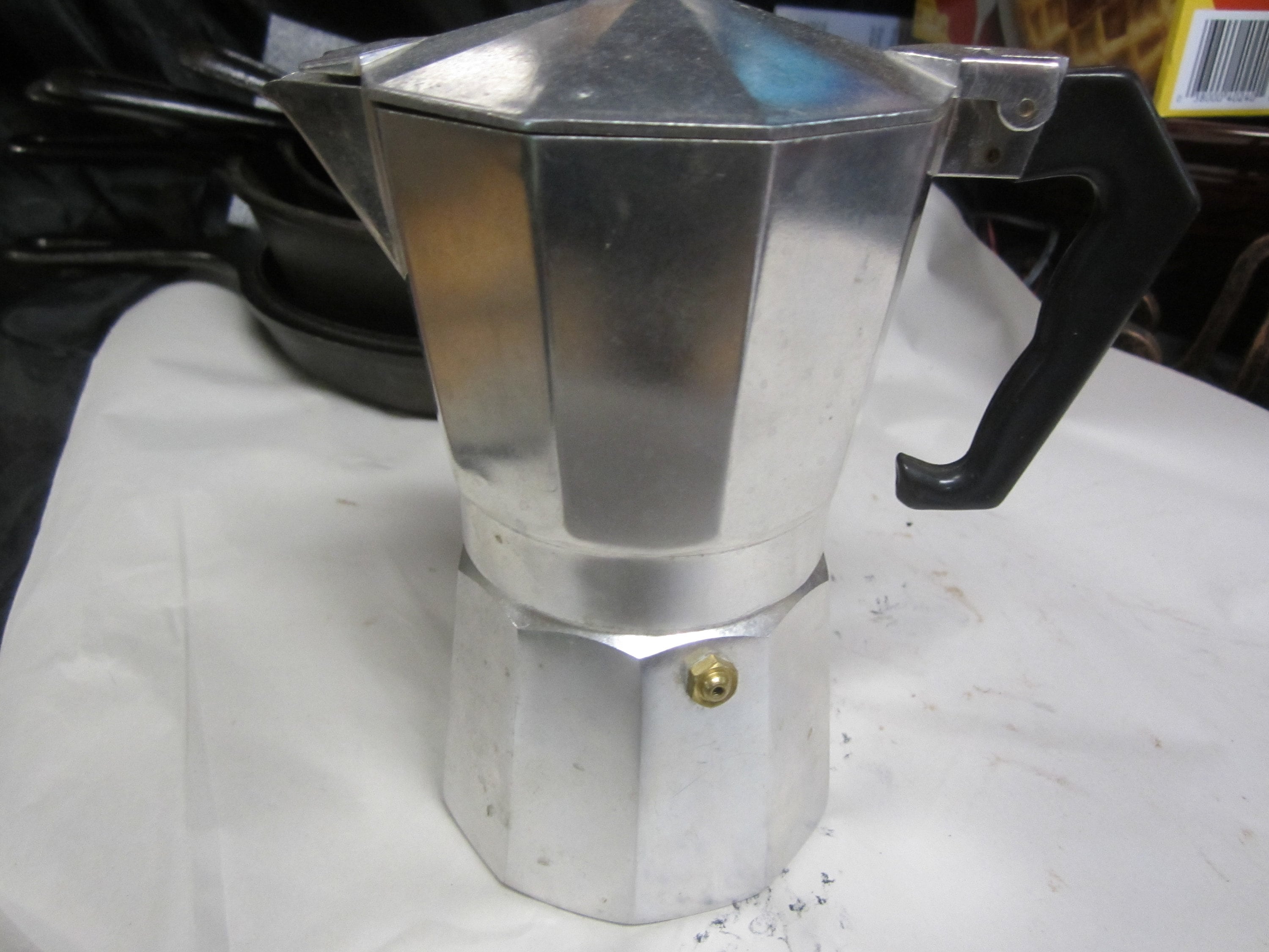 Antique Retro Old World Type Italian Espresso Maker Metal Pot Coffee #321  (Q)