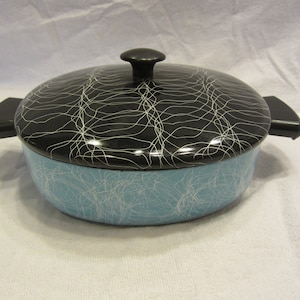 Rare Vtg 50&#39;s SERENDIPITY ENAMELWARE Dutch Oven w/lid