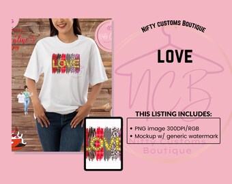 Love Marquee Valentine's Day Shirt Digital Design PNG