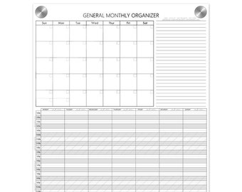 Dry Erase Combo Wall Planner(Vert. Color) - Weekly Daytimer, Monthly Calendar, Notes, & Weekly Habbit Tracker- Executive Function Helper