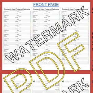 NEW~PDF Frequently Used Passwords Bookmark - Handy little reference to keep track of all the passwords you access regularly. [Printable PDF]