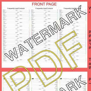 NOWOŚĆ~Zakładka PDF z najczęściej używanymi kontaktami (numerami telefonów) — prosty sposób na przechowywanie wszystkich najczęściej używanych numerów w jednym miejscu. [Plik PDF do wydruku]