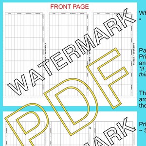 Può includere: Modello di segnalibro stampabile con un layout a griglia per una facile personalizzazione. Il modello include istruzioni per la stampa e la regolazione dei margini. Il testo "Print Your Own Bookmarks (PDF)" è visibile nell'immagine.