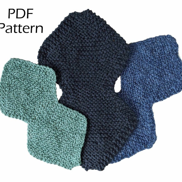 Visual Knitting Pattern - Eco Dishcloth & Scrubby  [Simple pattern, step by step photo instructions, perfect for beginners] Knit along