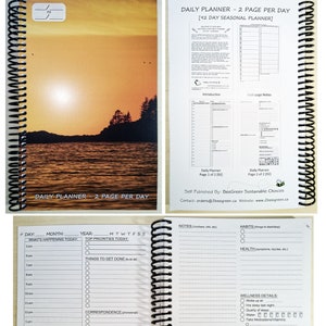 Daily Planne, 2 page a day - Cover and what's in this journal