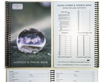 Phone Number & Address Book / Phone and address book [SPIRAL BOUND] - Keep a hard copy of all your Numbers, Addresses + Birthdates