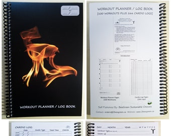 Workout Journal (Fitness Planner) [Spiral Bound] - Track and plan your workouts with this Workout planner & cardio log {Shipped to you}